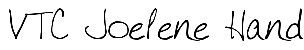 VTC Joelene Hand font preview